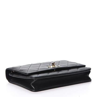 Chanel Lambskin Quilted Trendy CC Wallet On Chain WOC Black 3 of 10