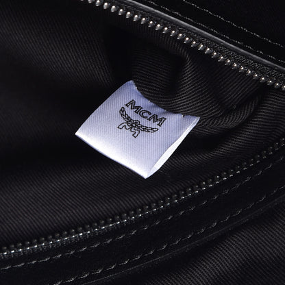 MCM Calfskin Ottomar Monogram Medium Klara Shopper Tote Black 7 of 10