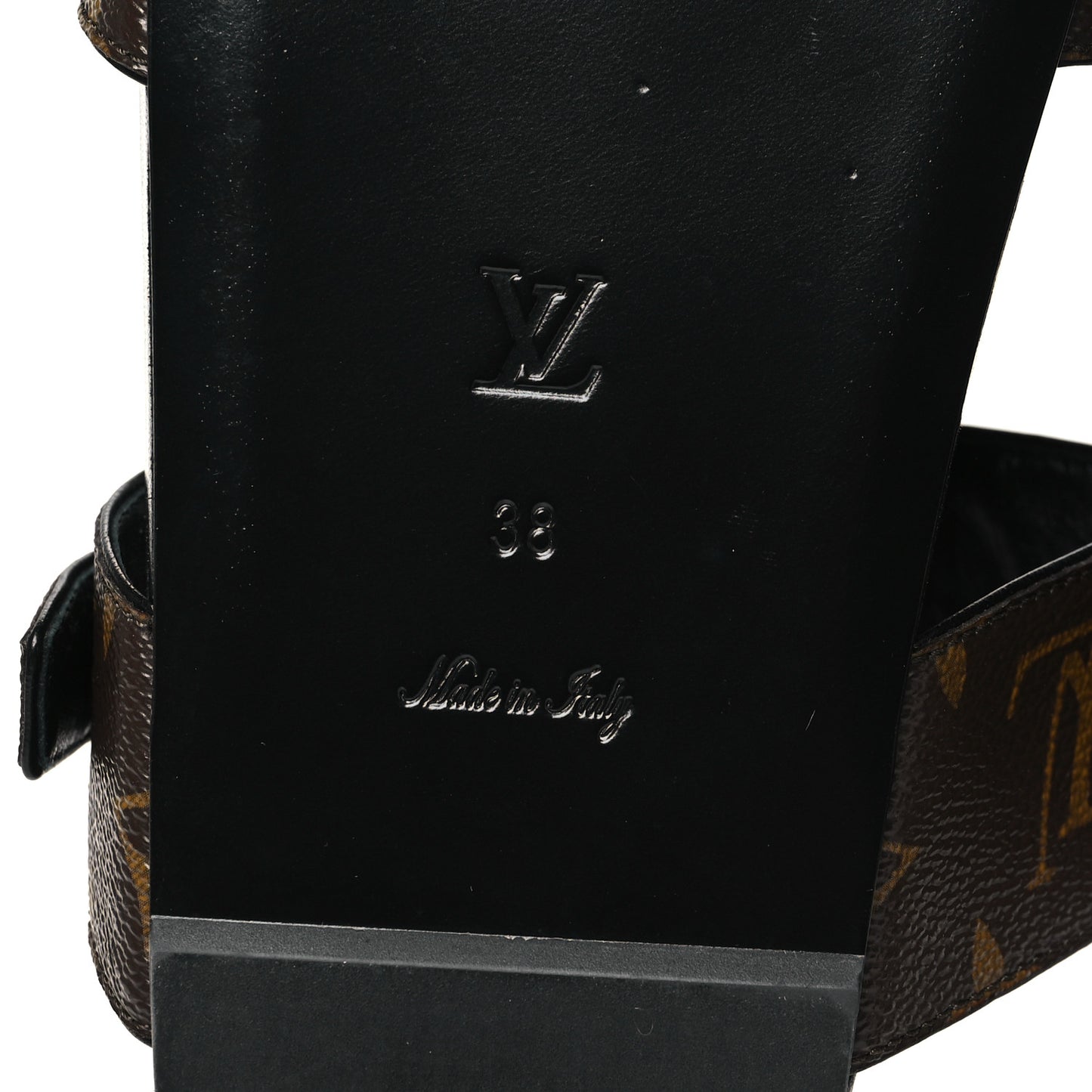 Monogram Bom Dia Mule Sandals 38 Black