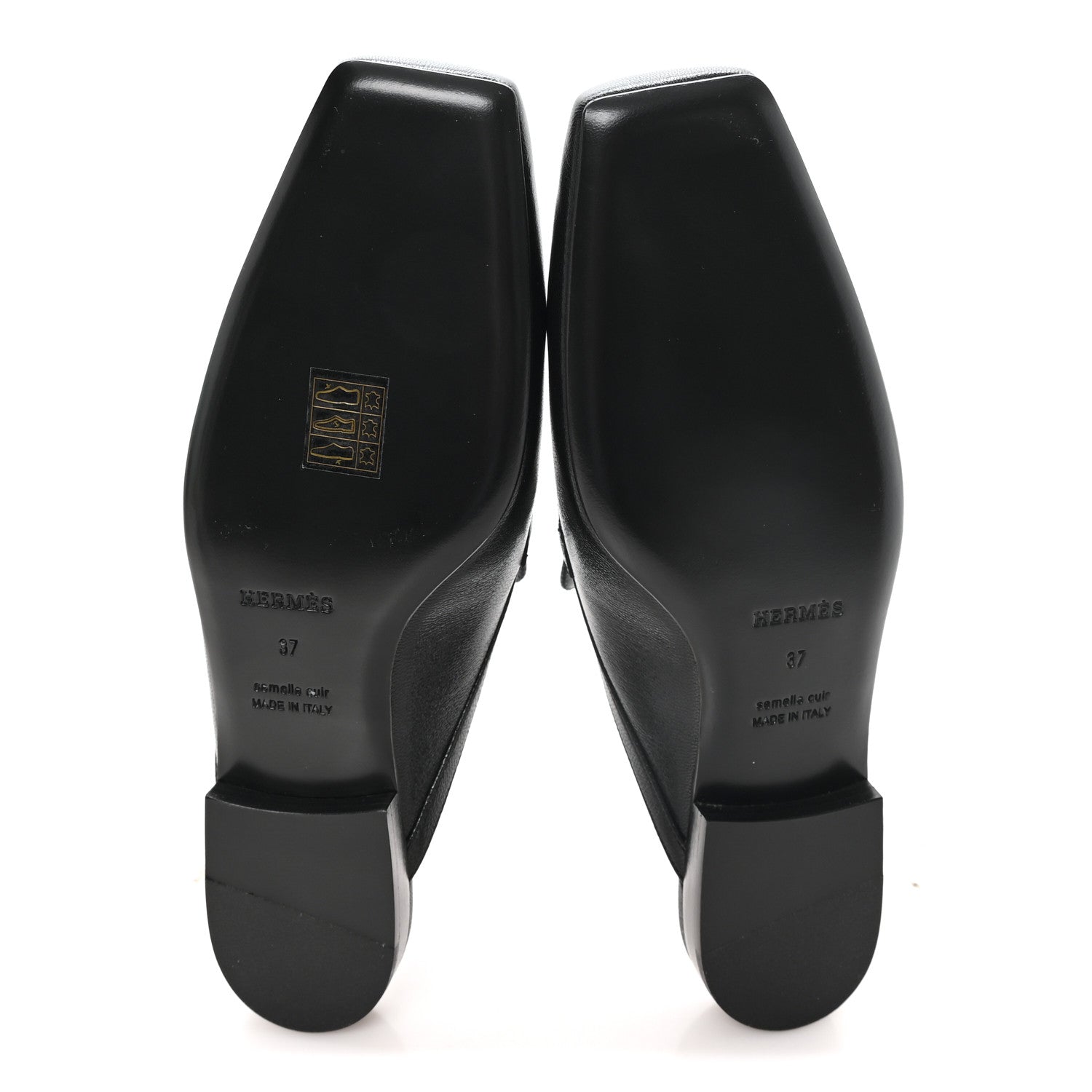 Hermes Goatskin Groupie Mules 37 Black 6 of 9