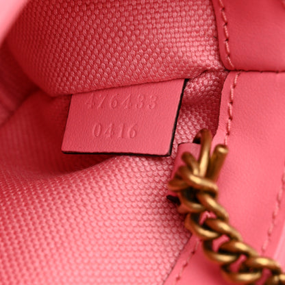 Gucci Shearling Matelasse Super Mini GG Marmont Shoulder Bag Lotus Pink 7 of 10