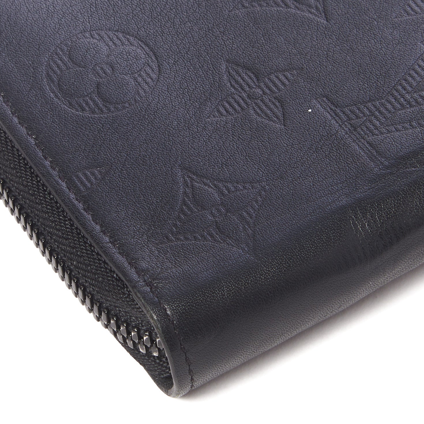 Louis Vuitton Calfskin Monogram Shadow Vertical Zippy Wallet Black 6 of 8