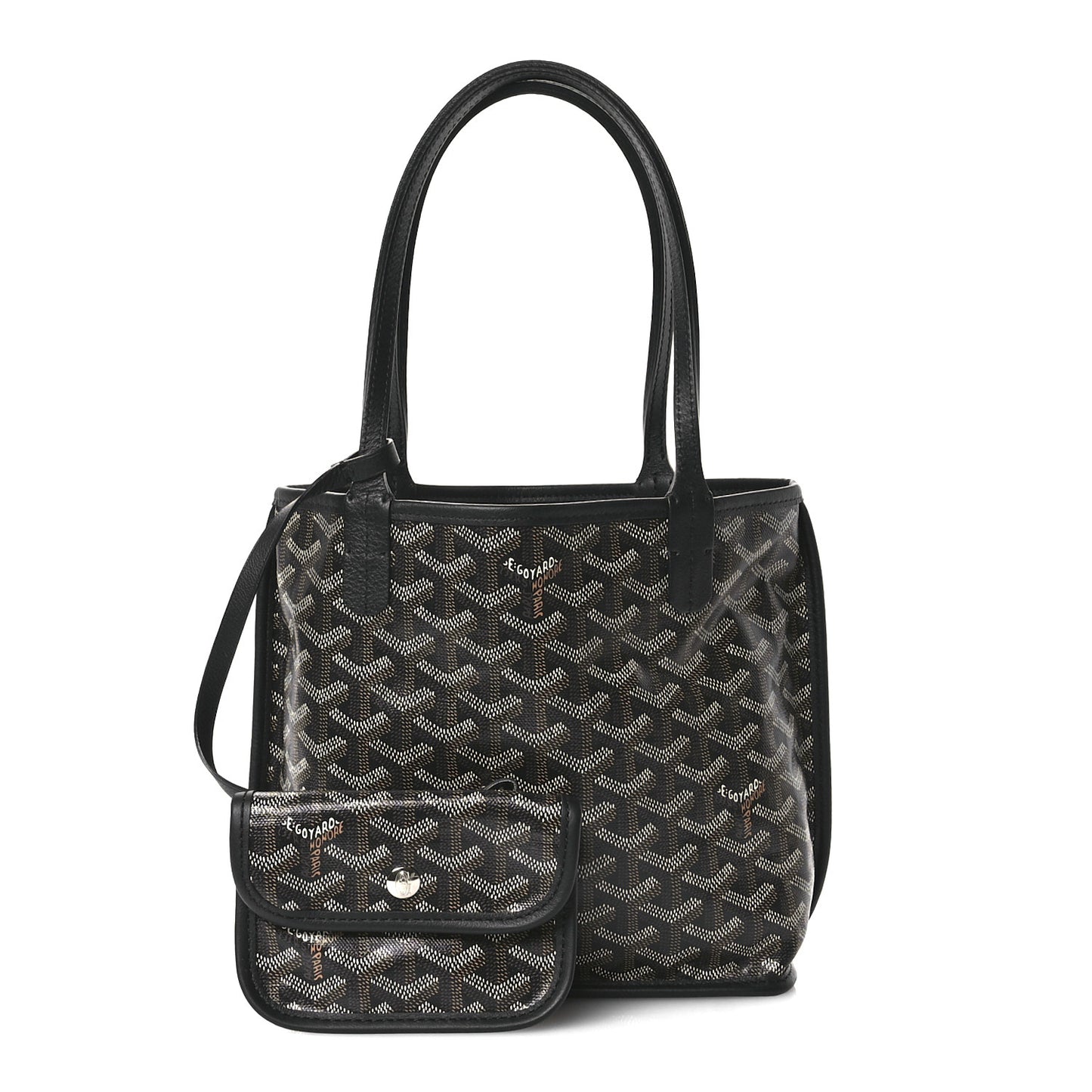 Goyardine Reversible Mini Anjou Black