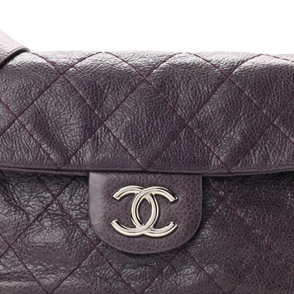 Chanel Glazed Calfskin Stitched On The Road Flap Purple 8 of 10
