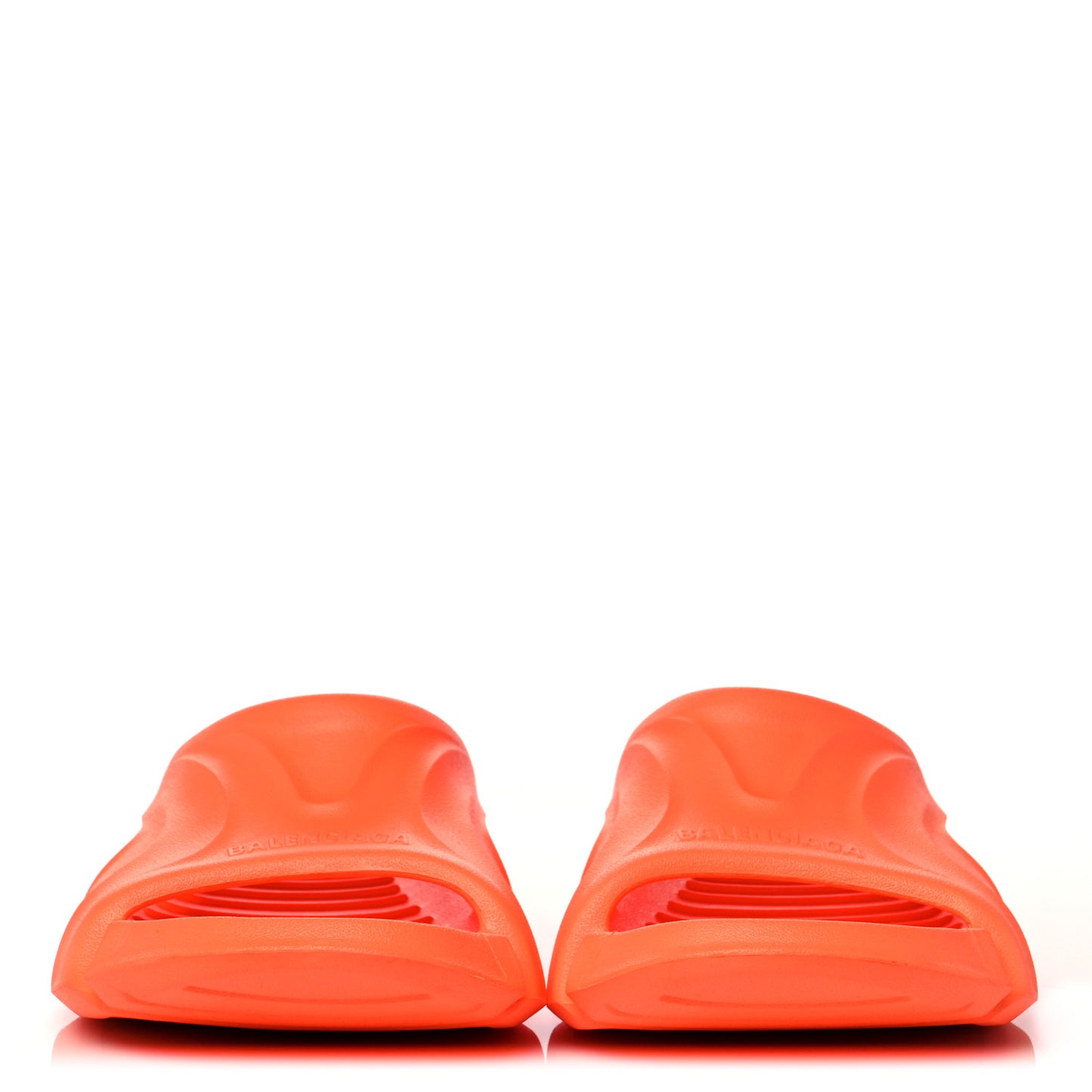 Rubber Womens Mold Slide Sandals 40 Fluo Orange