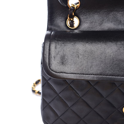 Chanel Lambskin Quilted Medium Double Flap Black 17 of 18