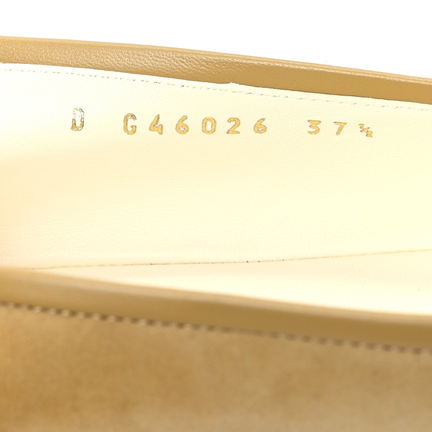 Suede Cap Toe CC Ballerina Flats 37.5 Beige Black
