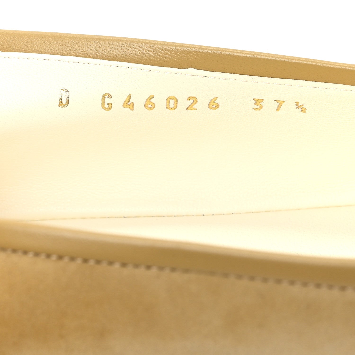 Chanel Suede Cap Toe CC Ballerina Flats 37.5 Beige Black 8 of 9