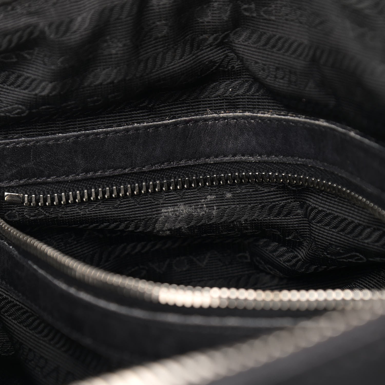 Prada Nylon Calfskin Buckle Shoulder Bag Black 10 of 16
