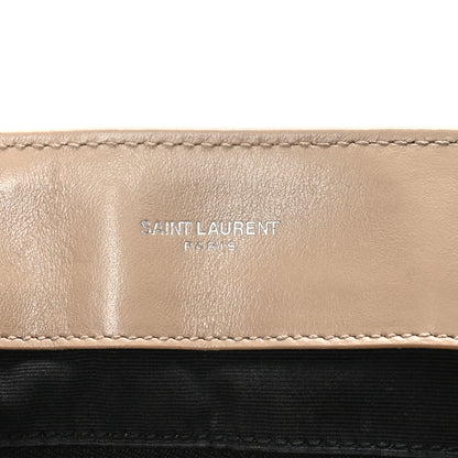 Saint Laurent Calfskin Y Quilted Monogram Medium Loulou Chain Satchel Dark Beige 6 of 11