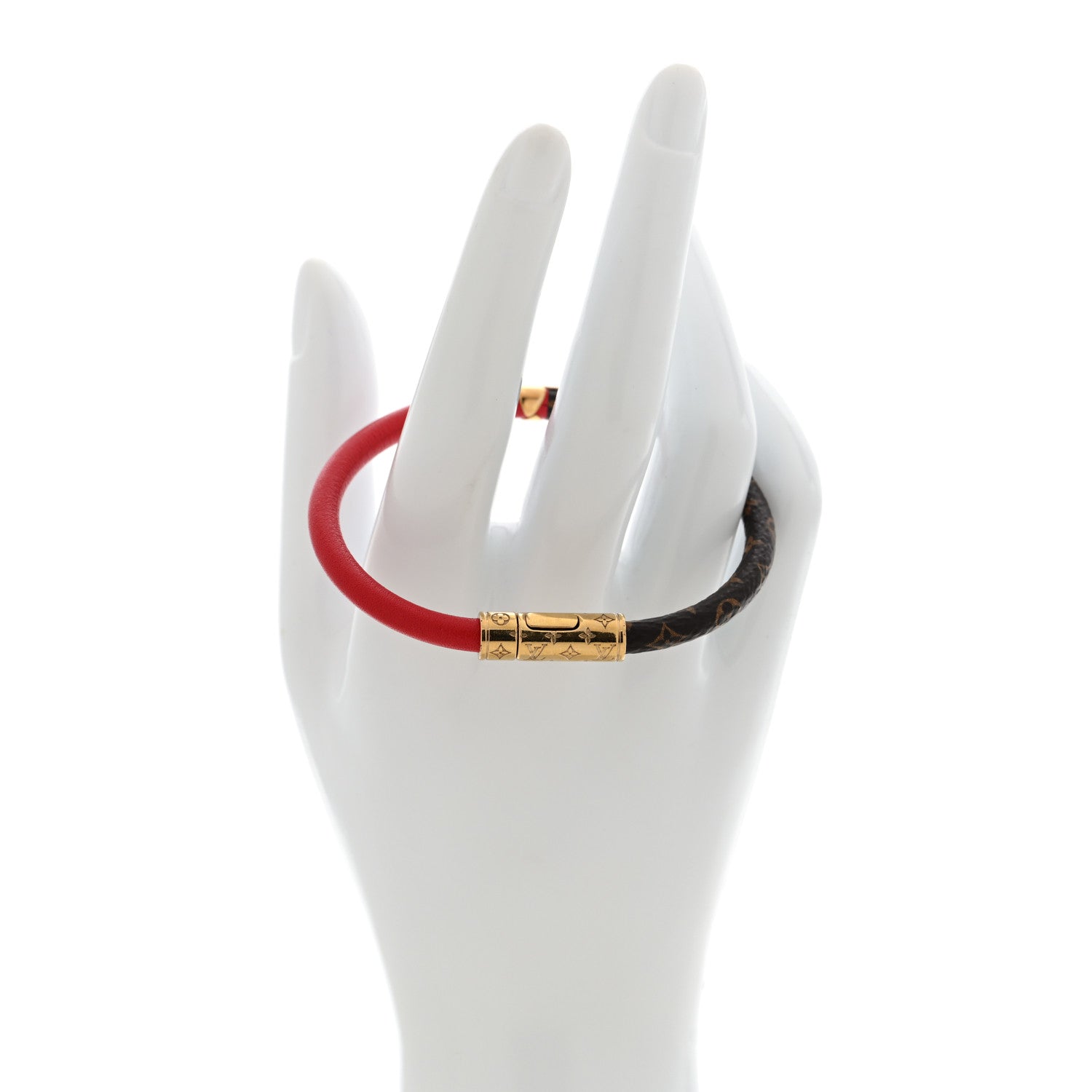 Louis Vuitton Monogram Daily Confidential Bracelet Red 2 of 4