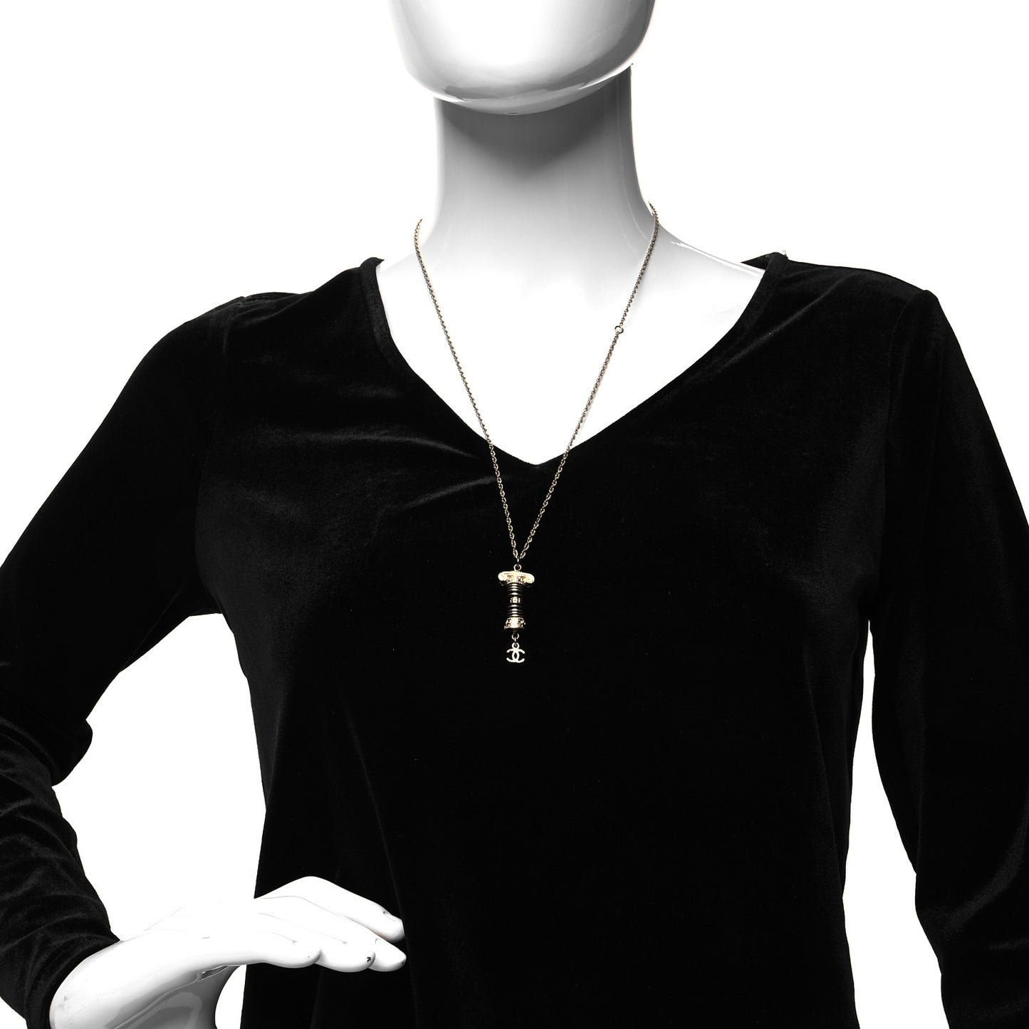 Ancient Greek Column CC Necklace Gold