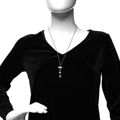 Chanel Ancient Greek Column CC Necklace Gold 2 of 5