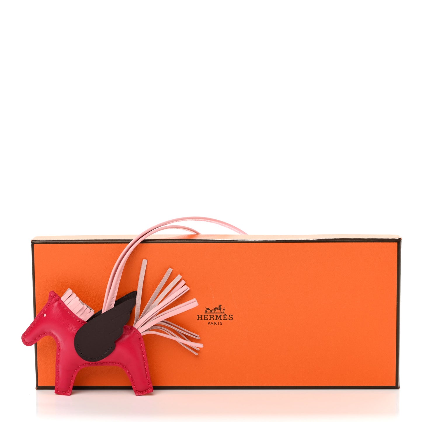 Milo Lambskin Grigri Rodeo Pegase Horse Bag Charm PM Framboise Rose Sakura Rouge Sellier