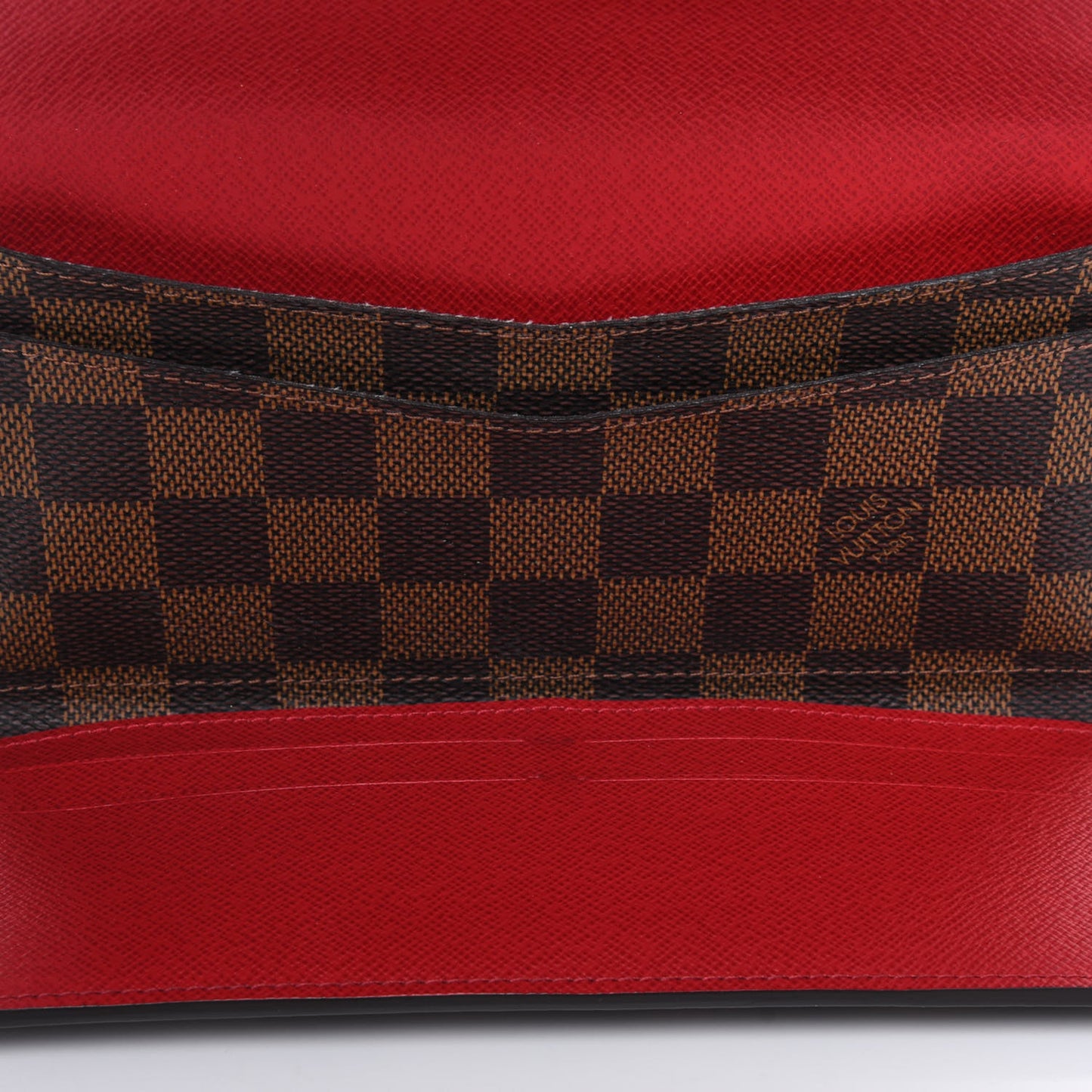 Damier Ebene Josephine Wallet Red