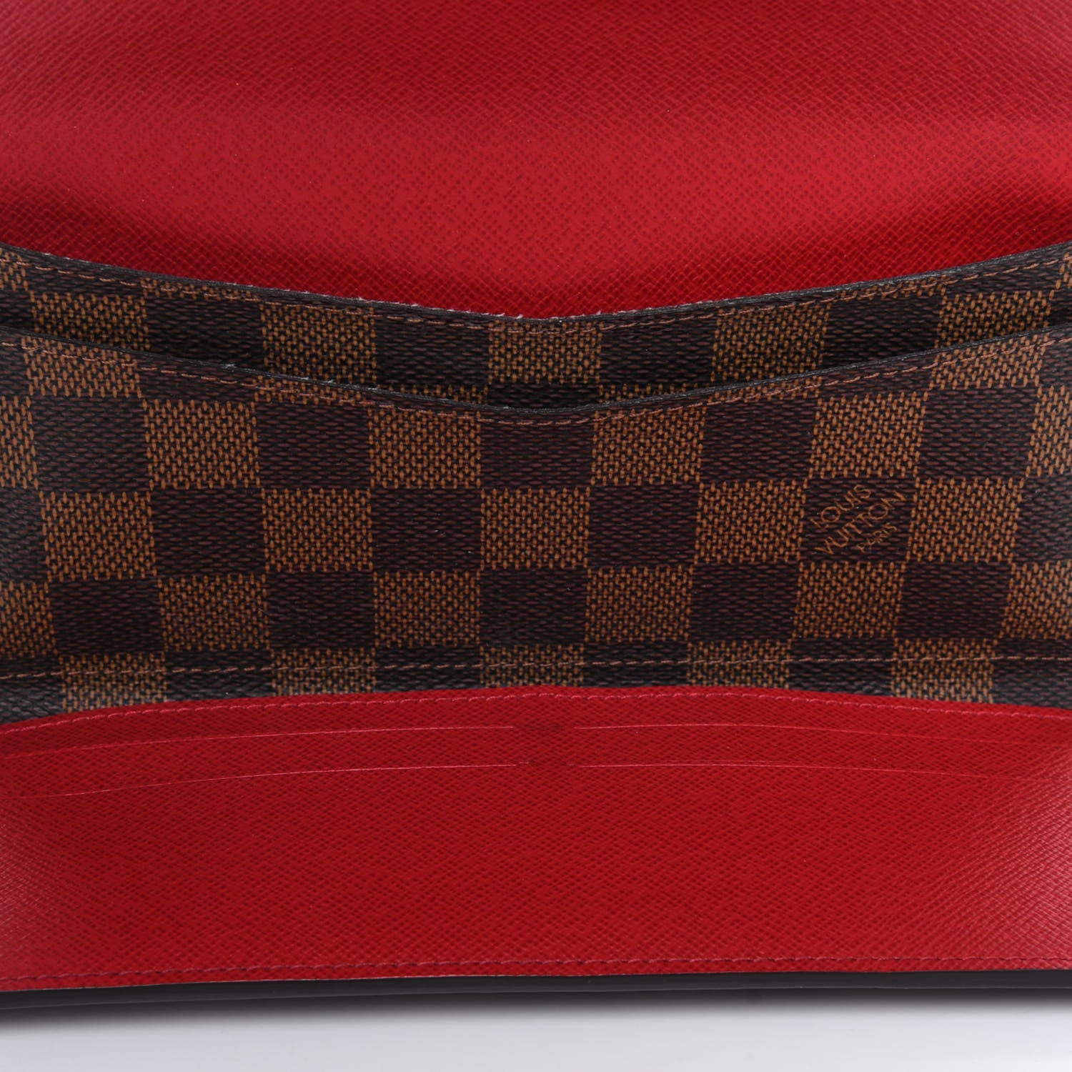 Louis Vuitton Damier Ebene Josephine Wallet Red 6 of 15