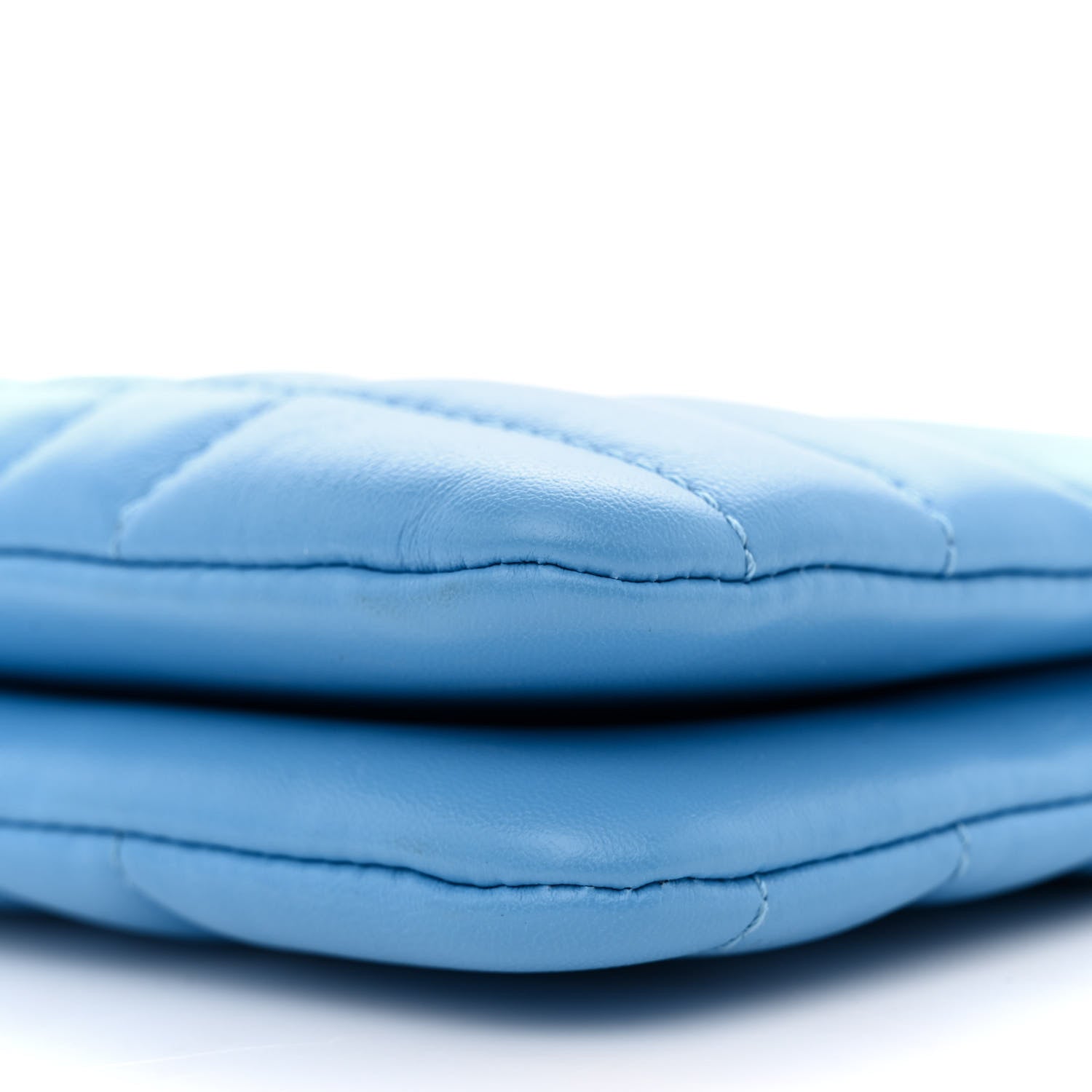 Burberry Lambskin Quilted Lola Double Pouch Crossbody Bright Sky Blue 11 of 12