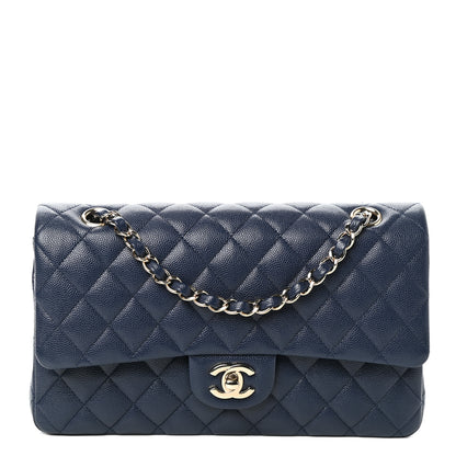 Chanel Caviar Quilted Medium Double Flap Navy 1 of 10