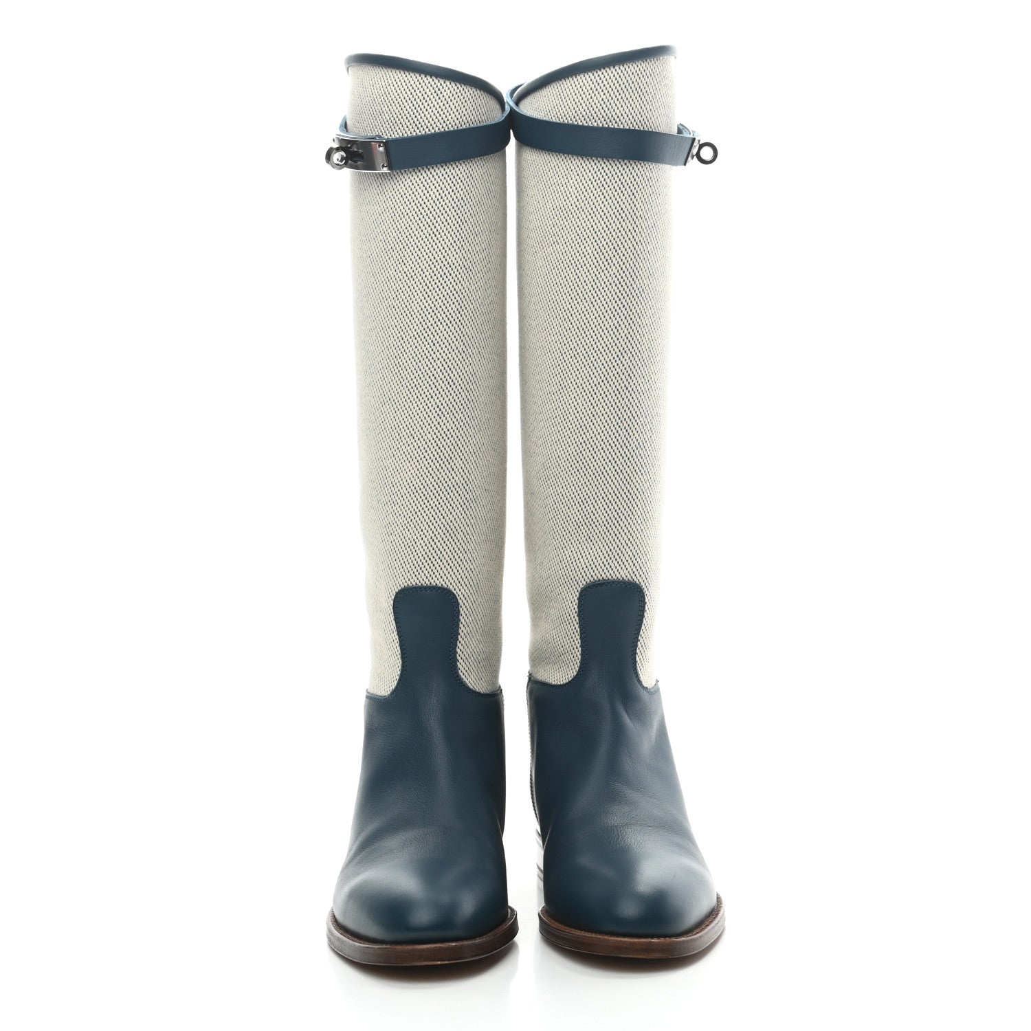 Hermes Box Canvas Kelly Jumping Boots 36 Colvert 2 of 6