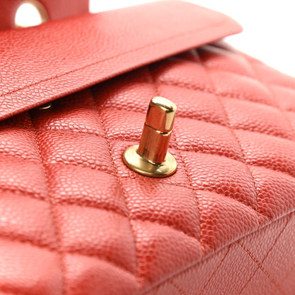 Chanel Caviar Quilted Medium Double Flap Orange 10 of 11