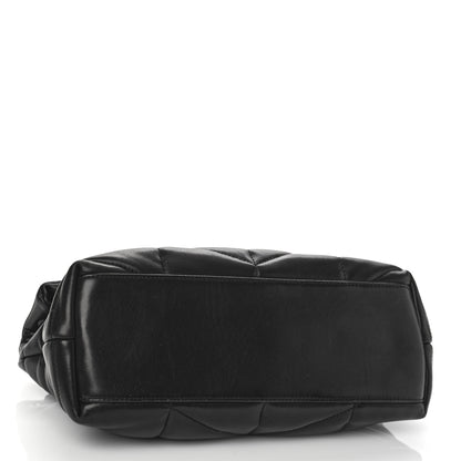 Saint Laurent Lambskin Quilted Monogram Monochrome Small Loulou Puffer Chain Satchel Black 4 of 8
