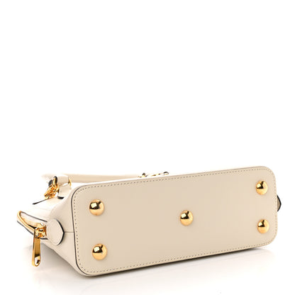 Gucci Boarded Plutone Calfskin Small Horsebit 1955 Top Handle Bag Mystic White 4 of 11