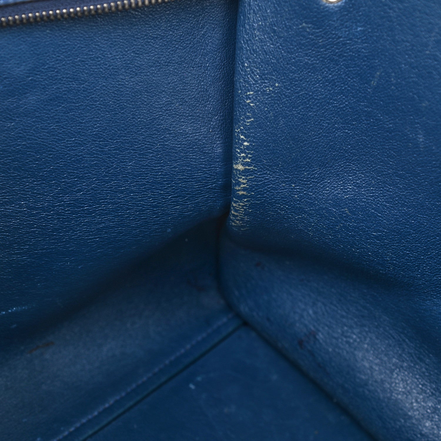 Celine Drummed Calfskin Suede Medium Trapeze Navy 13 of 16