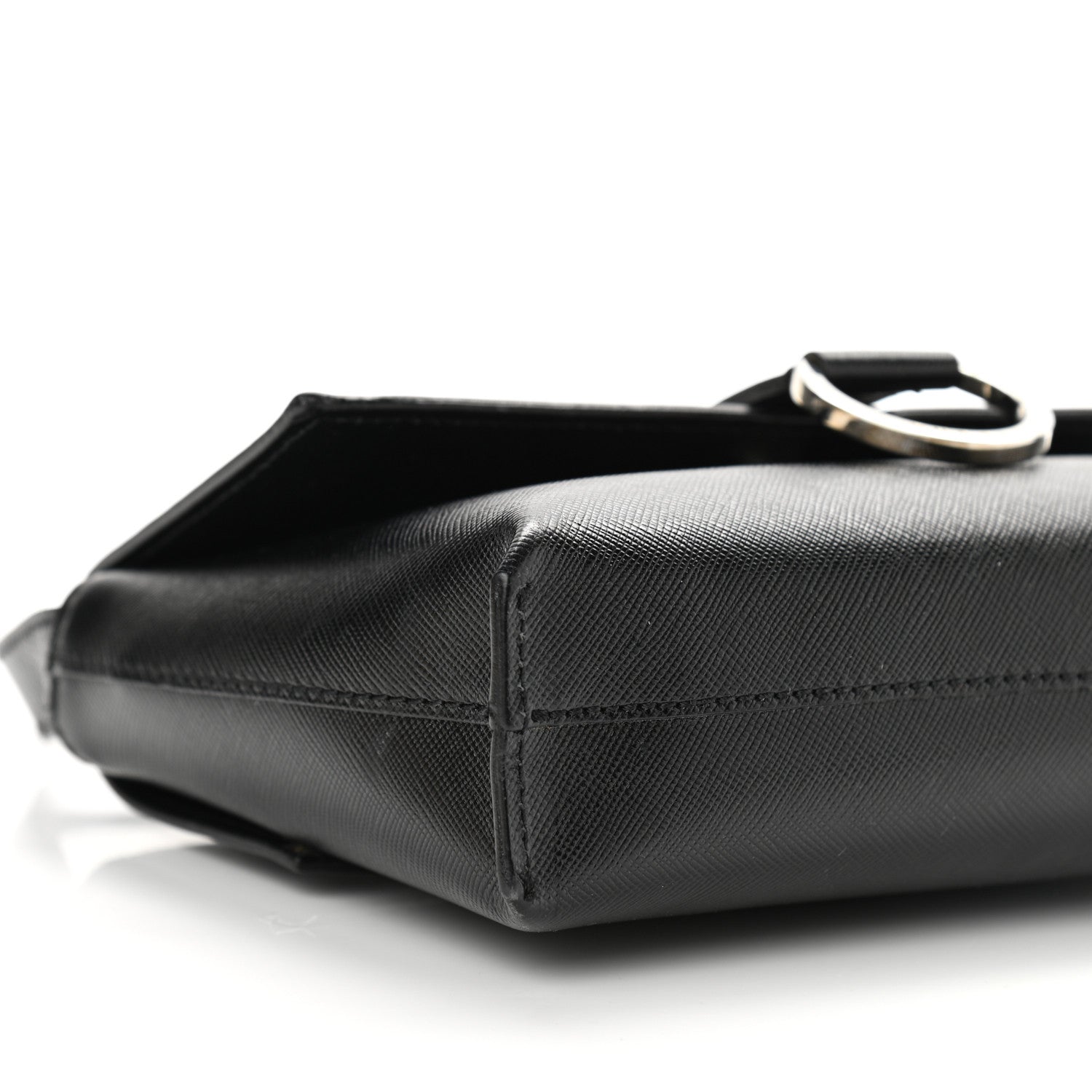 Burberry Textured Calfskin Shoulder Bag Black 9 of 12