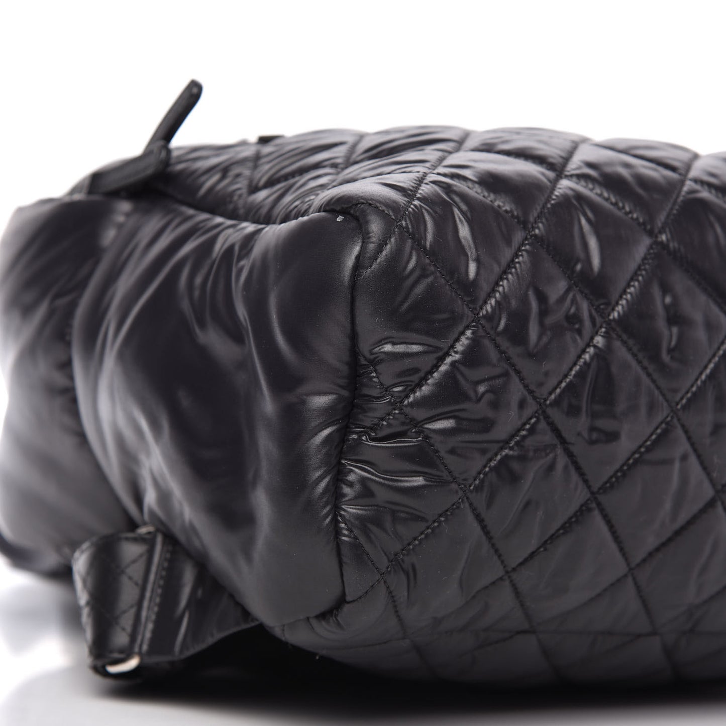 Nylon Quilted Coco Cocoon Backpack Black