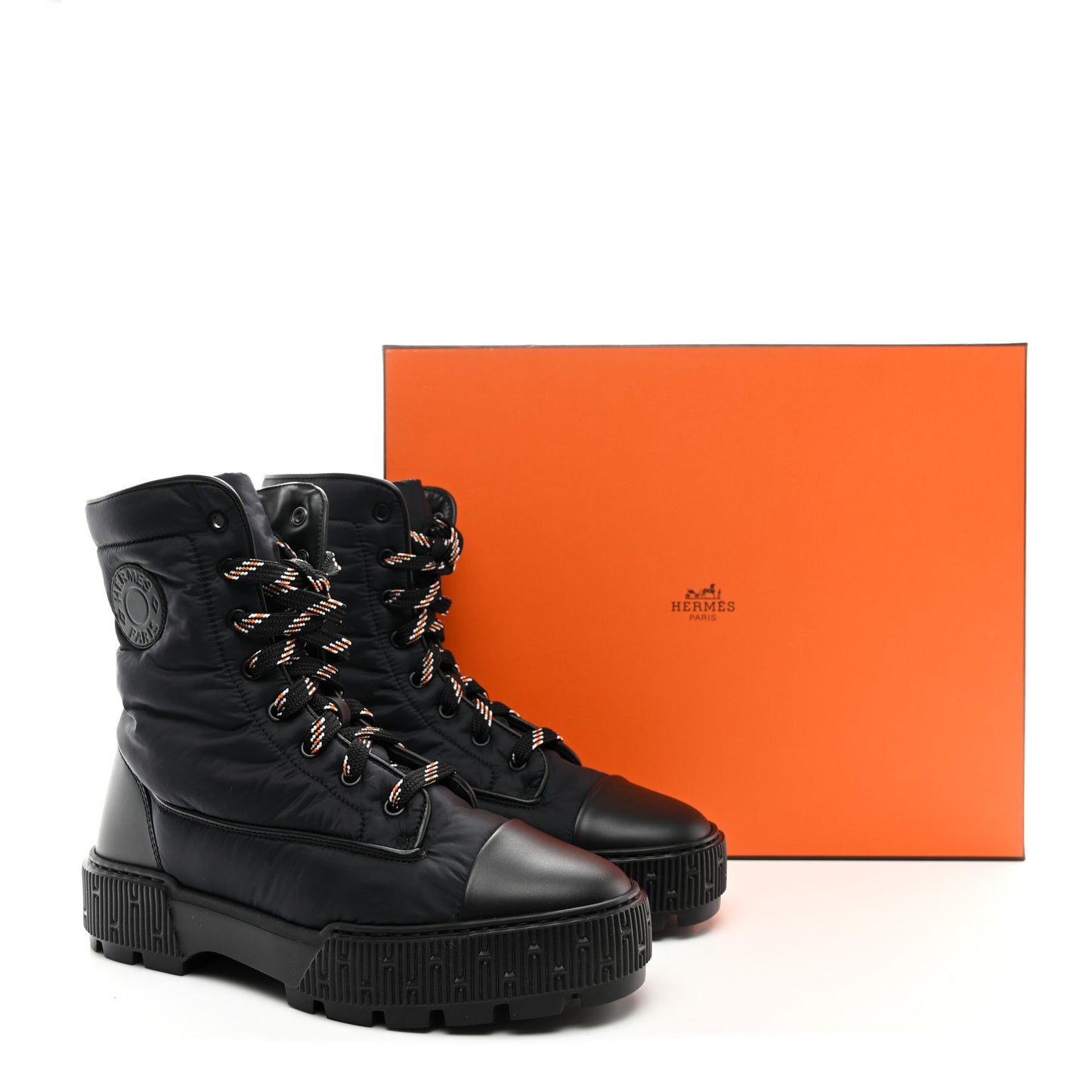 Calfskin Parachute Fresh Ankle Boots 38 Black