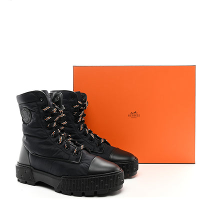 Hermes Calfskin Parachute Fresh Ankle Boots 38 Black 9 of 9