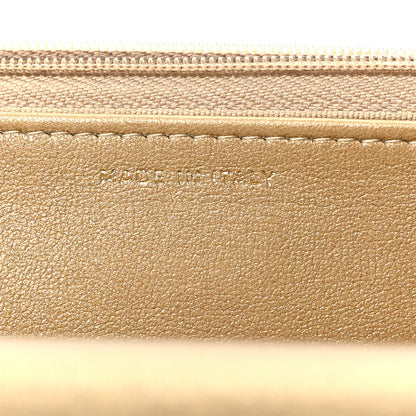 Chanel Metallic Lambskin Quilted CC Wallet On Chain WOC Gold 7 of 9