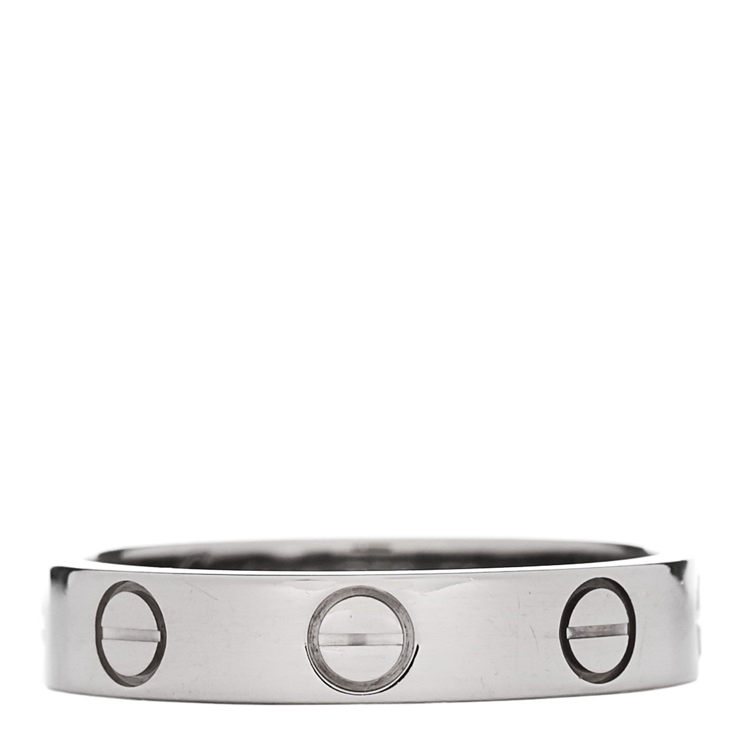 Cartier 18K White Gold 3.5mm LOVE Wedding Band Ring 50 5.25 1 of 4