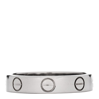 Cartier 18K White Gold 3.5mm LOVE Wedding Band Ring 50 5.25 1 of 4