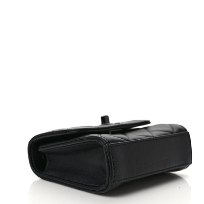 Chanel Lambskin Quilted Mini Trendy CC Clutch With Chain So Black 4 of 9