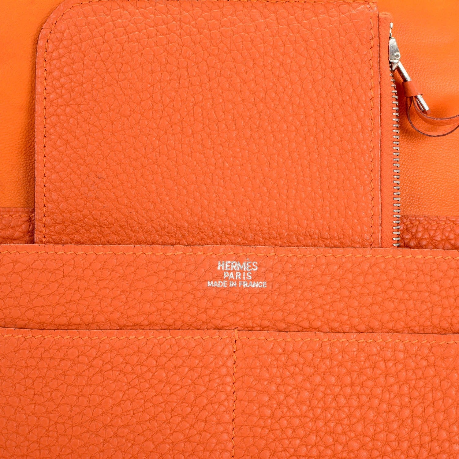 Hermes Togo Dogon Duo Wallet Orange 6 of 9