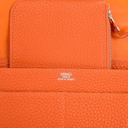 Hermes Togo Dogon Duo Wallet Orange 6 of 9