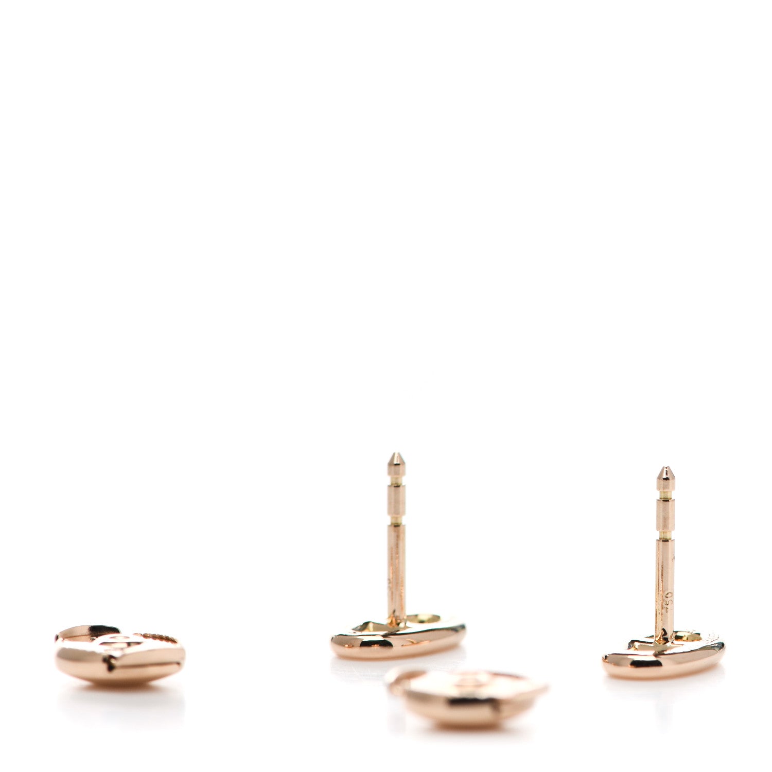 Hermes 18K Rose Gold TPM Farandole Stud Earrings 3 of 5
