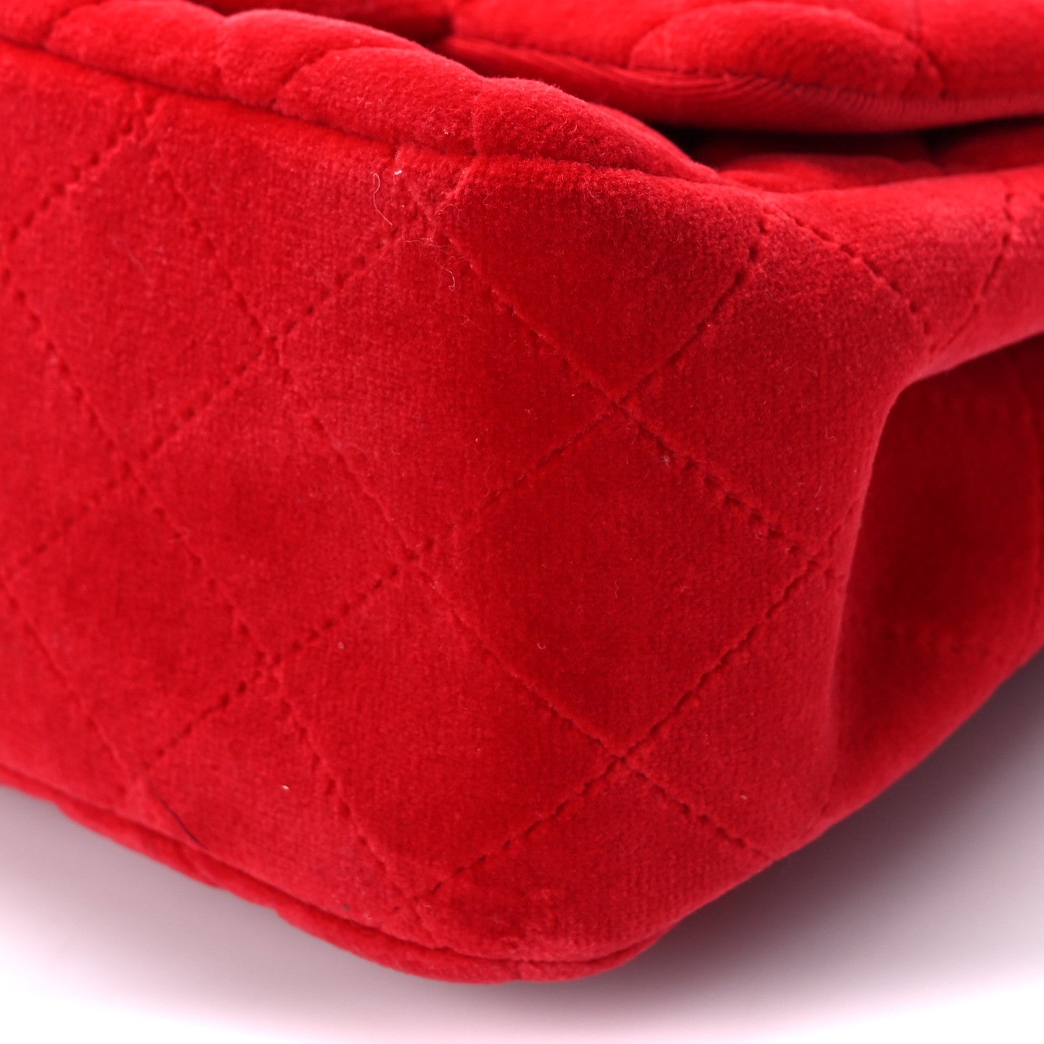 Chanel Velvet Quilted Mini Square Flap Red 8 of 8