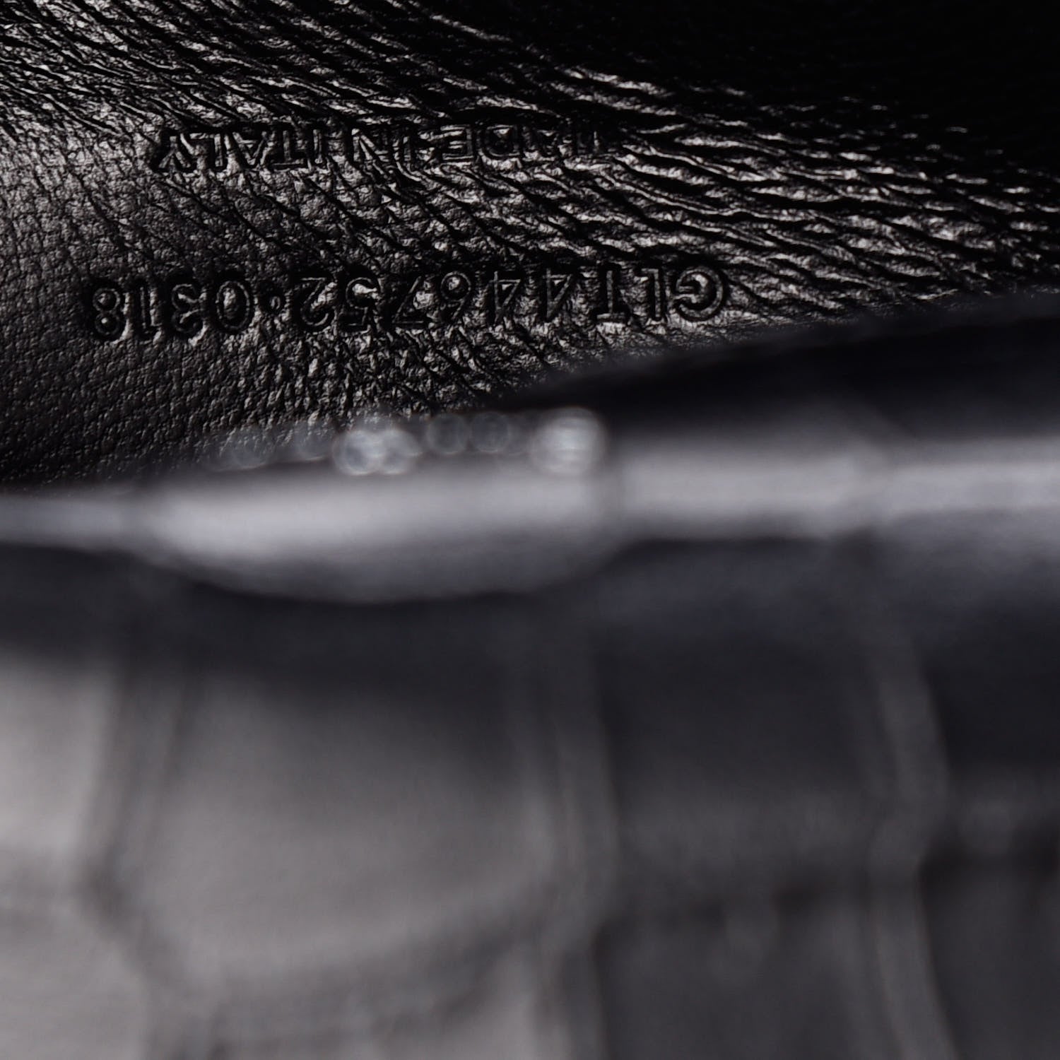Saint Laurent Calfskin Crocodile Embossed Large Classic Monogram Kate Satchel Black 7 of 9