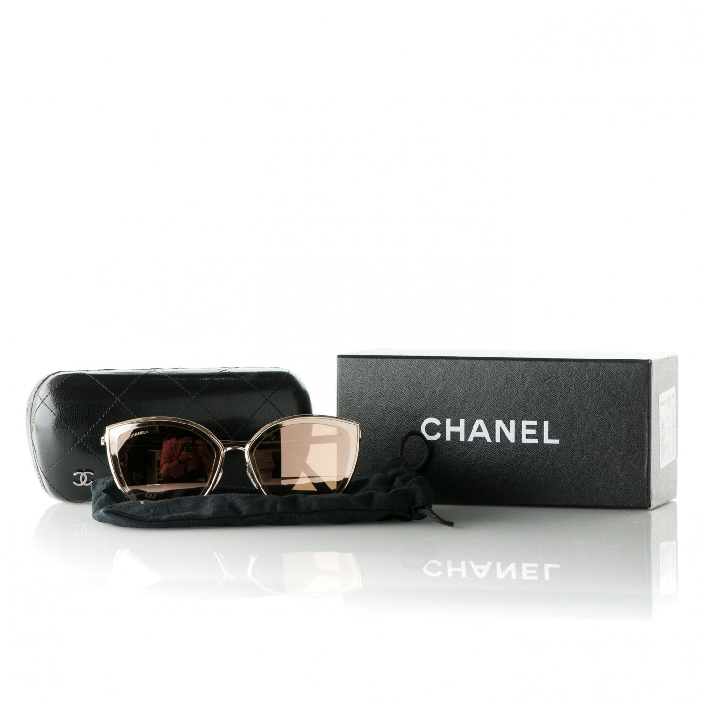 Metal Cat Eye Sunglasses 4222 Gold