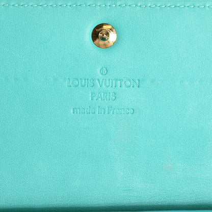 Louis Vuitton Vernis Sarah Wallet Blue Lagon 6 of 7