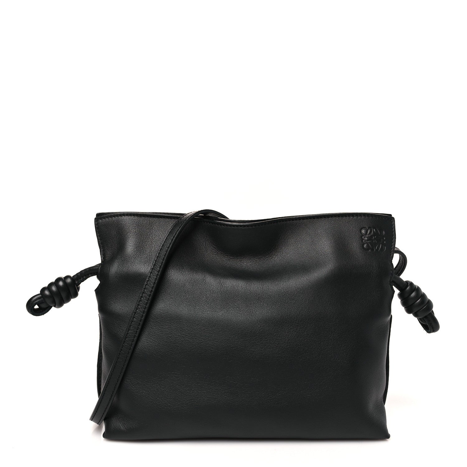 Loewe Calfskin Mini Flamenco Knot Clutch Black 1 of 11