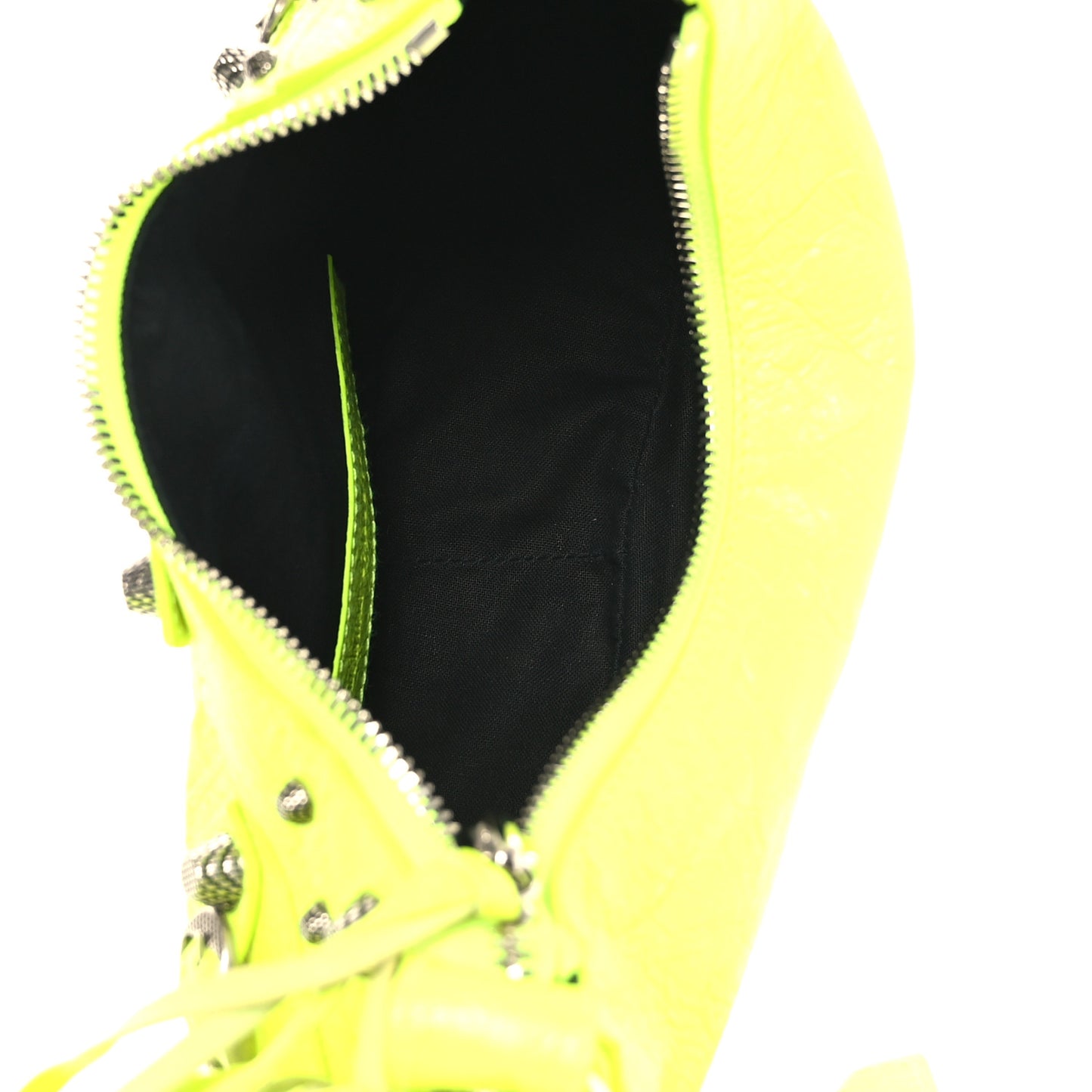Agneau Arena Le Cagole Shoulder Bag XS Fluo Yellow