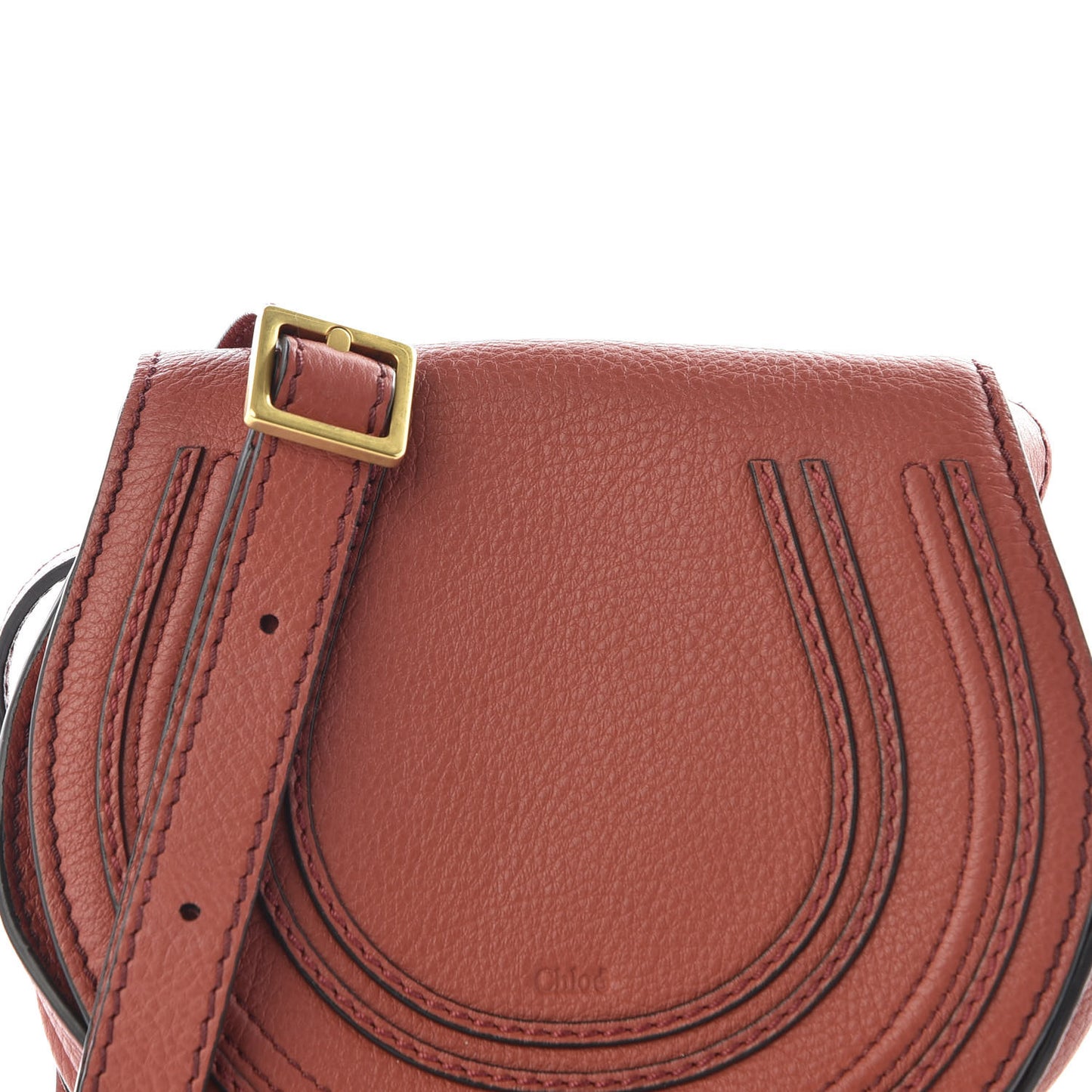 Calfskin Mini Marcie Round Crossbody Bag Maple Leaf