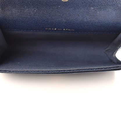 Chanel Caviar Quilted Boy Flap Card Holder Blue 5 of 8