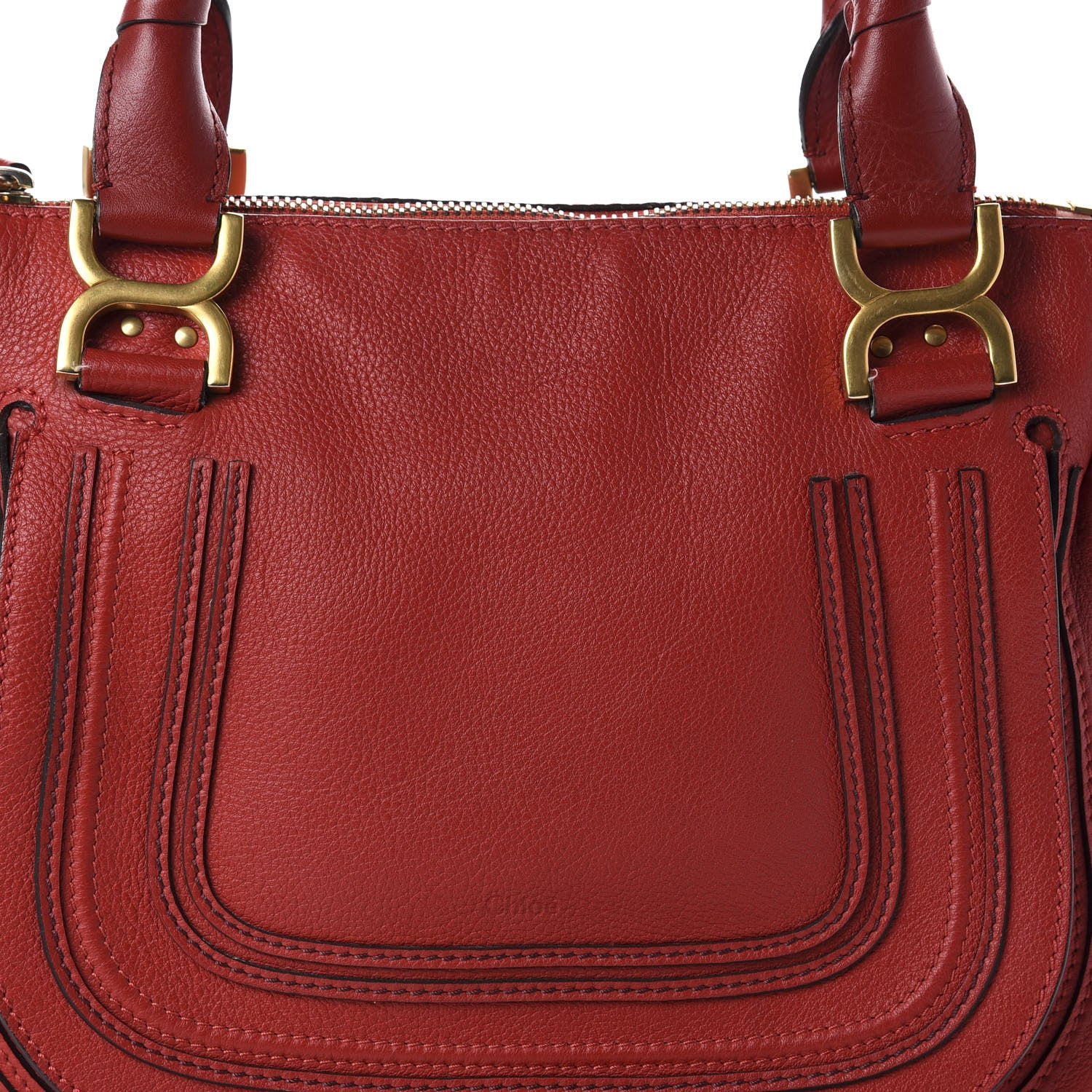 Chloe Calfskin Medium Marcie Satchel Peony Red 10 of 11