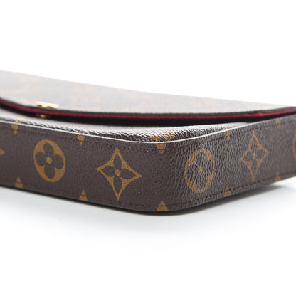 Louis Vuitton Monogram Pochette Felicie Chain Wallet Fuchsia 13 of 14