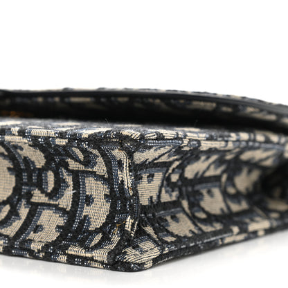 Christian Dior Oblique Saddle Chain Pouch Blue 9 of 9