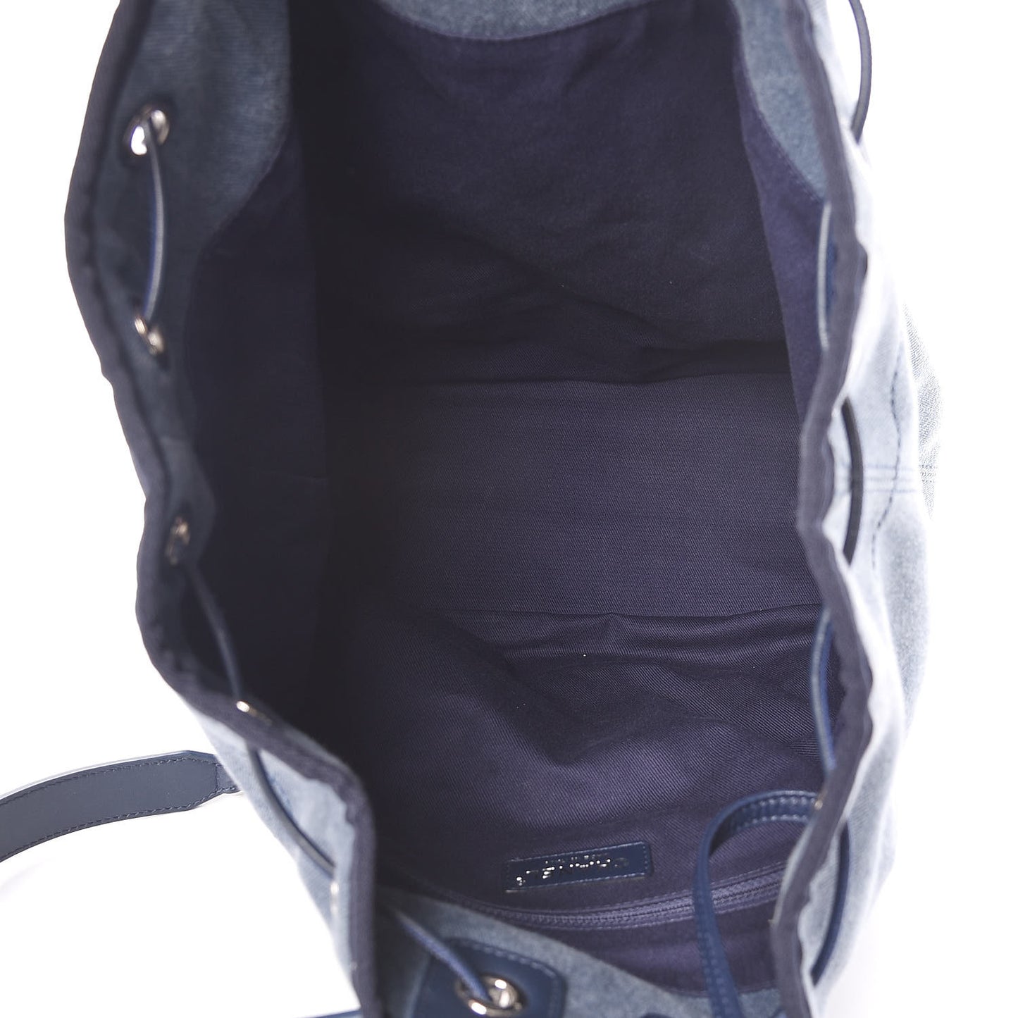 Canvas Sequin Large Deauville Backpack Navy